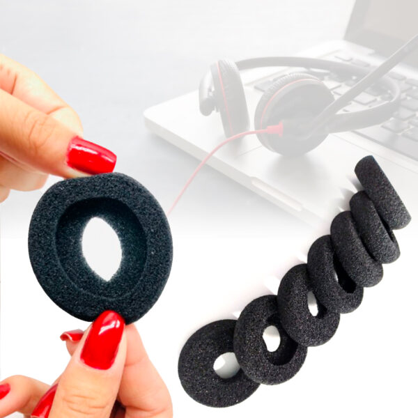 Espuma p/ Headset Intelbras, Zox, 5.3cm - KIT c/ 02 - Imagem 2