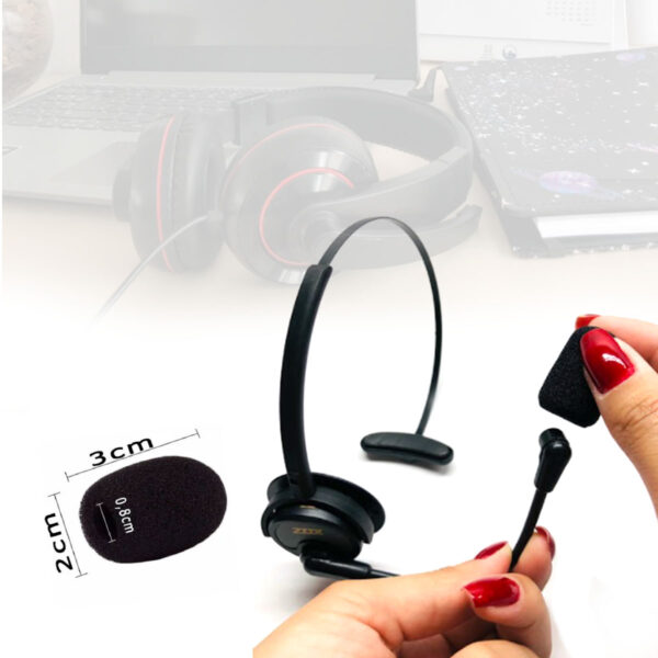 Kit Com 10 - Espuma Bocal 3cm P/ Microfone Headset - Imagem 9