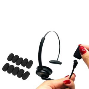 Kit 50 Espumas Bocal 3cm P/ Microfone Headset Telemarketing