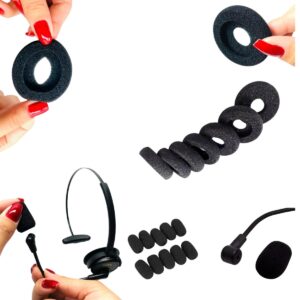 Kit Com 10 Protetor Auricular E 10 Espuma Bocal Para Headset
